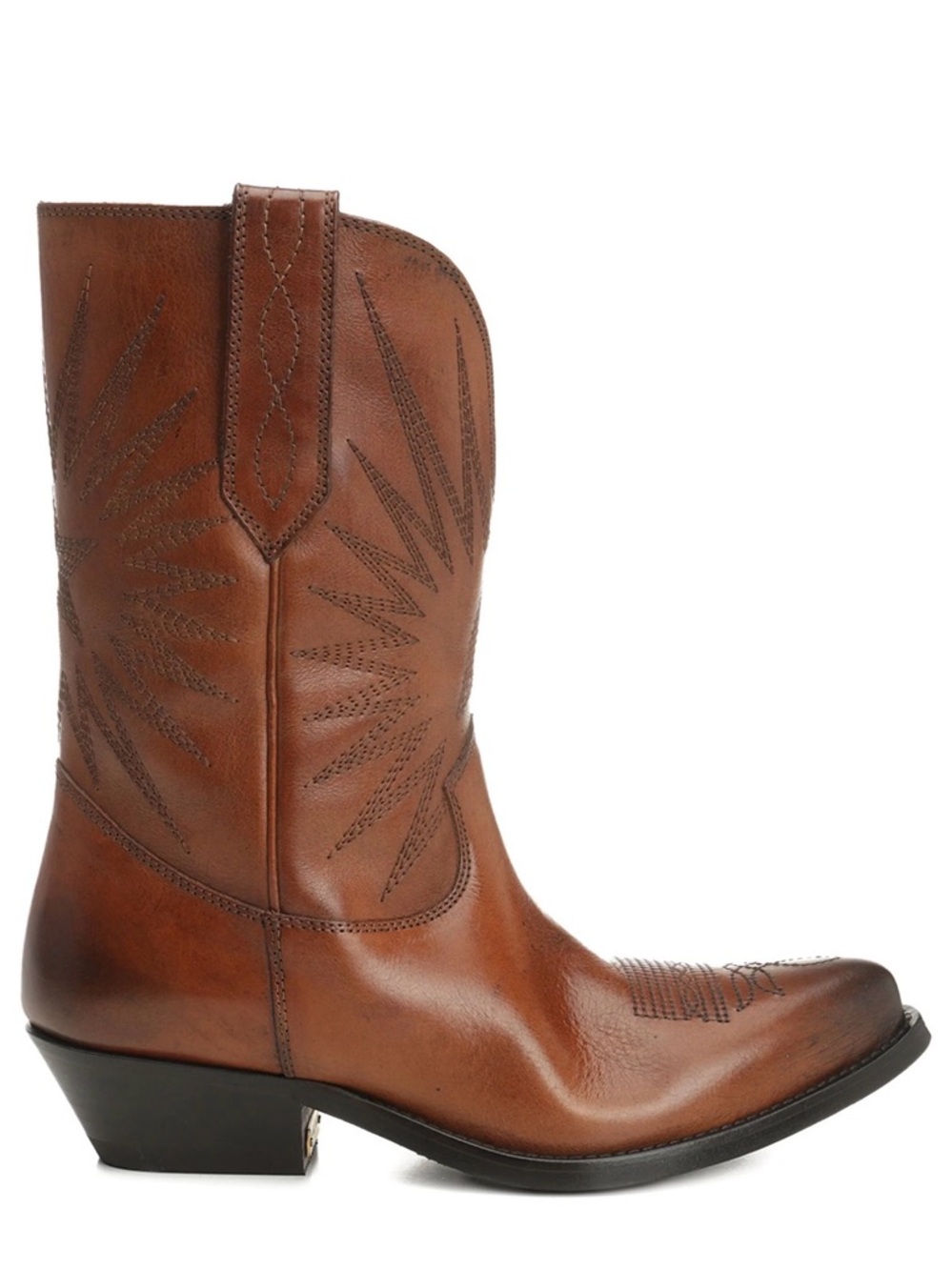Golden Goose Wish Star western cowboy boots tan brown 38